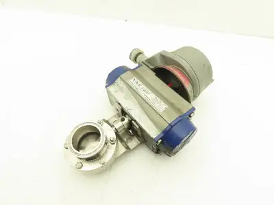 Bi-Torq Pneumatic Actuated 2" Butterfly Valve Tri-Clamp Stainless Limit Switch