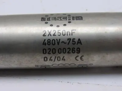Tesch 2X250nf 480V-75A Filter From a Trumpf L3030 Laser Lot of 3