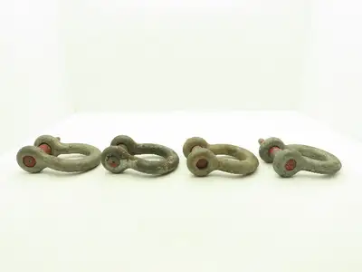 Crosby G-209 1-1/4" Galvanized Carbon Anchor Shackle w/1.38" Screw Pin Lot of 4