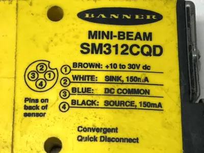 USED BANNER MINI-BEAM PHOTOELECTRIC SENSOR 4-PIN M12 29184