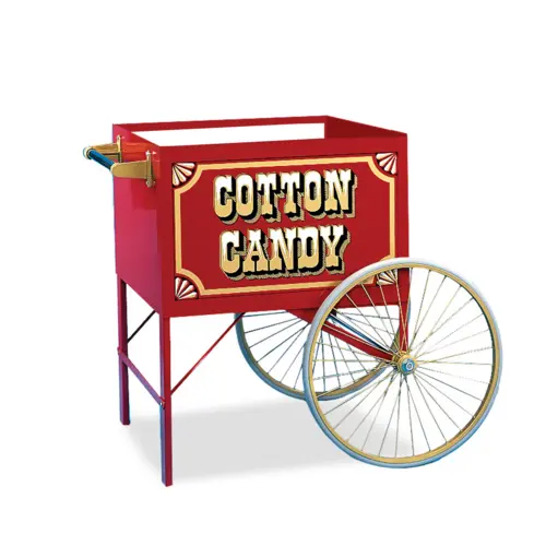 Gold Medal 3118CF Food Cart for Cotton Candy w/ Graphics, 43"L x 35"W x 38"H, Red