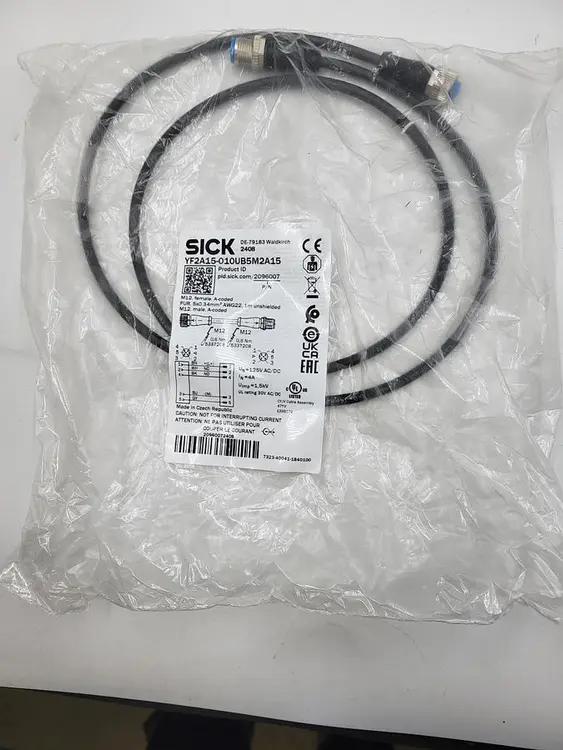New | in-Stock SICK SICK YF2A15-010UB5M2A15 1M LONG CABLE *SEALED BAG* Cable & Wire | ND Industrial Surplus #1217185