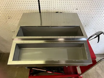 Used APW Wyott Used 27" APW Wyott RTR-8 Countertop Refrigerated Prep Rail 8 Pan Capacity 120V Food Prep Tables Illinois US | Falcon Restaurant Supply #1375605