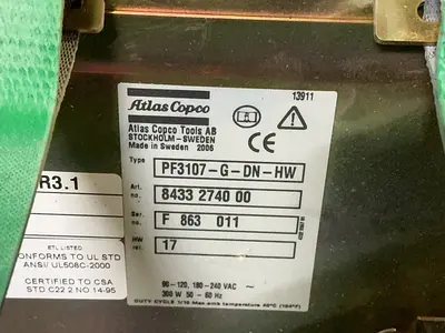 Used 2006 ATLAS COPCO PF3107GDNHW Industrial Controls Ohio US | HGR 24 #1508090