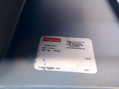 USED HOFFMAN BLUE TELSCOPE FITTING FOR LAY-IN WIREWAY