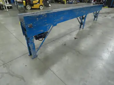 New London Engineering 8"x 20' Plastic Roller Belt Accumulating Conveyor 30 FPM