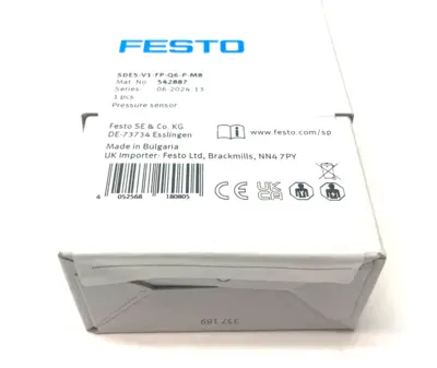 NEW FESTO PRESSURE SENSOR, SWITCHABLE, 0 TO -1BAR