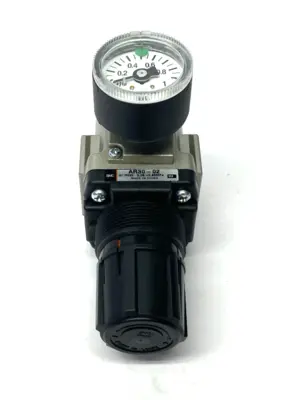 Used SMC Modular Regulator w/ Gauge 1/4" NPT Ports Air Pressure Regulators Michigan US | Maverick Industrial Sales #1389635