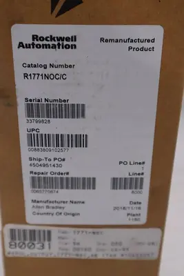 Allen Bradley 1771NOC ANALOG OUTPUT MODULE PLC-5 HIGH RESOLUTION - STOCK GF827