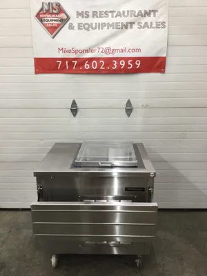 Silver King SKF 22.5 Drop In Dipping Cab W/Delfield SC-36” SS Ref Serving Cart