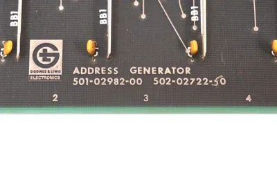 USED GIDDINGS & LEWIS 502-02722-50 ADDRESS GENERATOR BOARD 5020272250