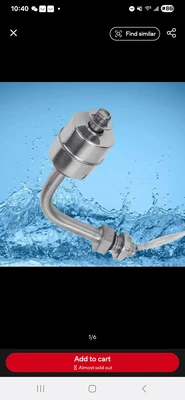 Float Switch, Level Sensor, Stainless Steel