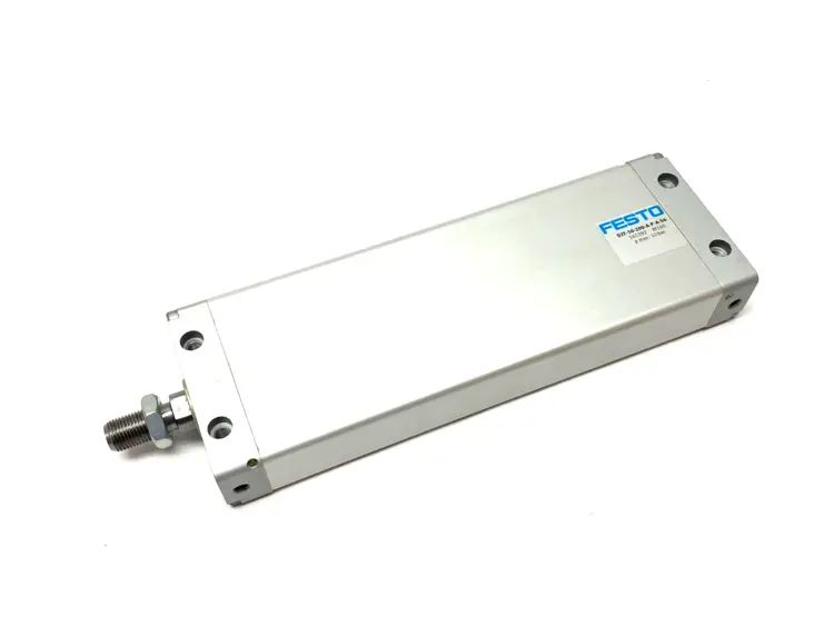 New | in-Stock FESTO FLAT-BODY PNEUMATIC CYLINDER 200MM STROKE Pneumatic Cylinders | Maverick Industrial Sales #1110680