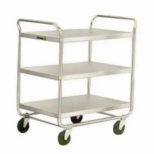 Lakeside 493 3 Level Stainless Utility Cart w/ 500 lb Capacity, Flat Ledges