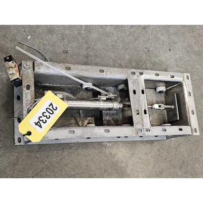 Used 6" Square Stainless Steel Pneumatic Roller Gate Valve