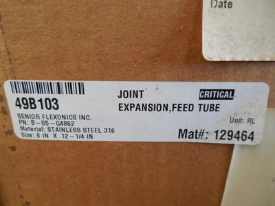 6" X 12-1/4" Southern Rubber Co. / Senior Flexonics B-05-G4862 Expansion Joint New NIB