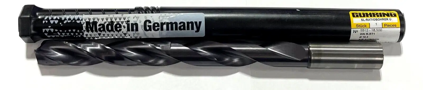 Guhring 18.5mm Solid Carbide Drill 7xD nano-FIREX Coating 2 Flute Coolant Thru