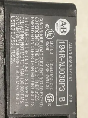 USED ALLEN BRADLEY 194R-NJ030P3 SER B