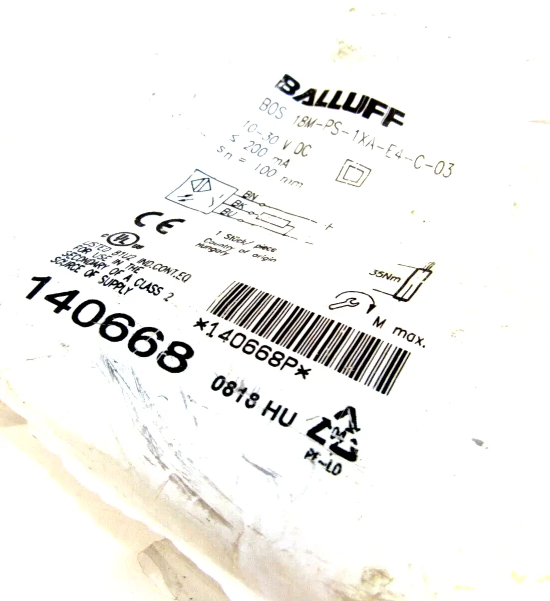 NEW BALLUFF BOS 18M-PS-1XA-E4-C-03 SENSOR BOS18MPS1XAE4C03