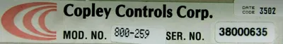 NEW COPLEY CONTROLS 800-259 CONTROL BOARD 800259 BELL & HOWELL SE-538-00MP