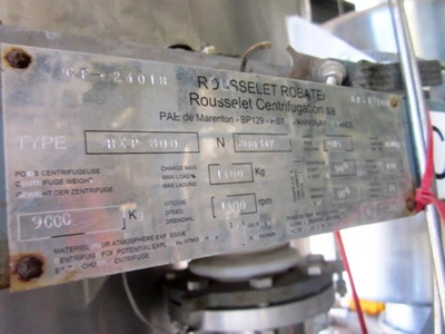 (6) Robatel BXP 800 centrifugal extractors, 316L SS.