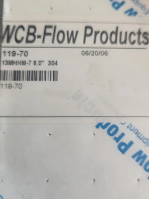 NEW WCB FLOW PRODUCTS 119-70
