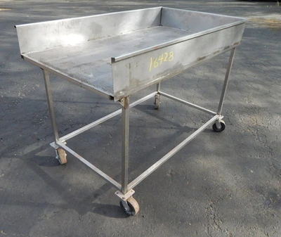 USED SS PERFORATED TILT TABLE TILTING TABLE