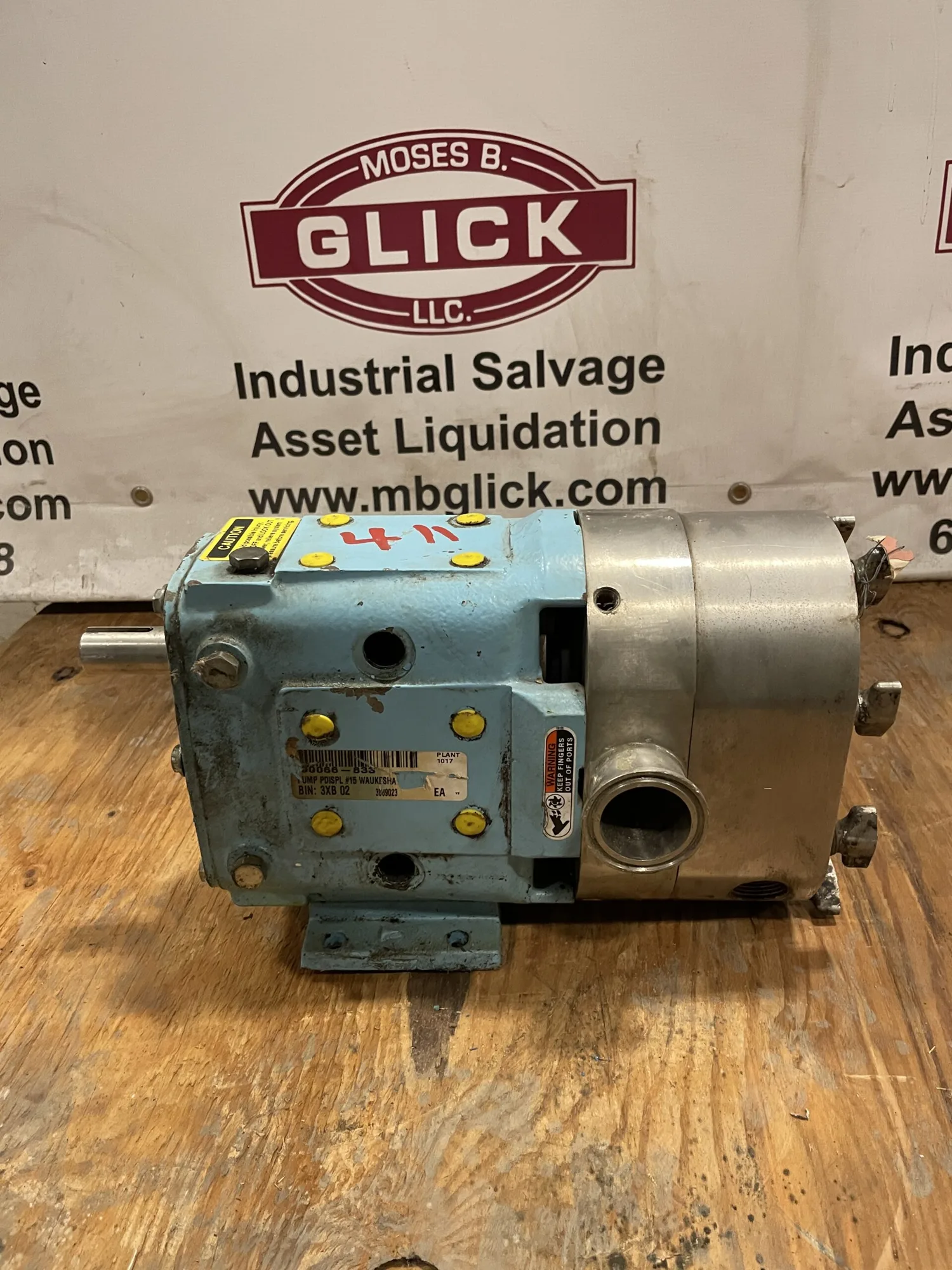 Waukesha/SPX Size 015 Universal Rotary Lobe Jacketed Positive Displacement Pump