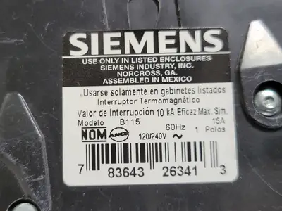 Used SIEMENS B115 Switchgears British Columbia CA | Lenmark #242148