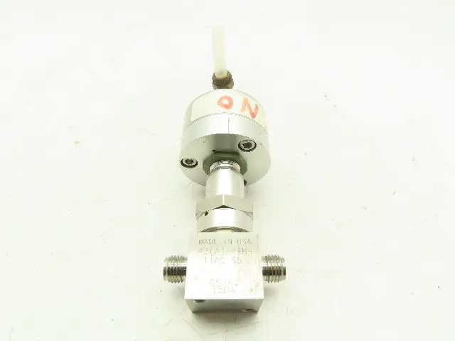 Parker 4Z A-P4K-11AO-SS Stainless Pneumatic Bellows Shut-Off Valve NO 1/4" Ports