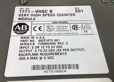 Used Allen-Bradley 1771-VHSC PLC Processors | Palmetto Automation #1150052