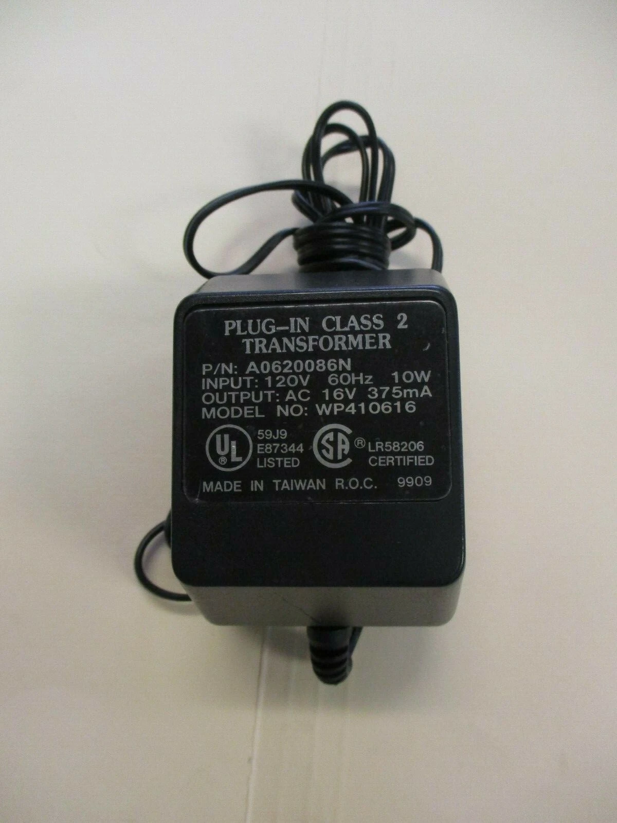 Power Pack Plug-In Class 2 Transformer A0620086N Used Working