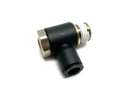USED PARKER PRESTOLOK BANJO FLOW CONTROL ELBOW FITTING METER OUT 3/8" NPT