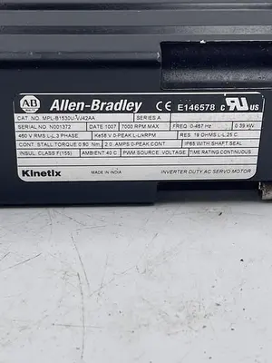 Used ALLEN-BRADLEY ALLEN-BRADLEY MPL-B1530U-VJ42AA SER A Servo Motors | ND Industrial Surplus #1216184