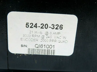 NEW LENZE AC TECH 524-20-326 ENCODER 6 AMP 3000RPM 240VAC 52420326