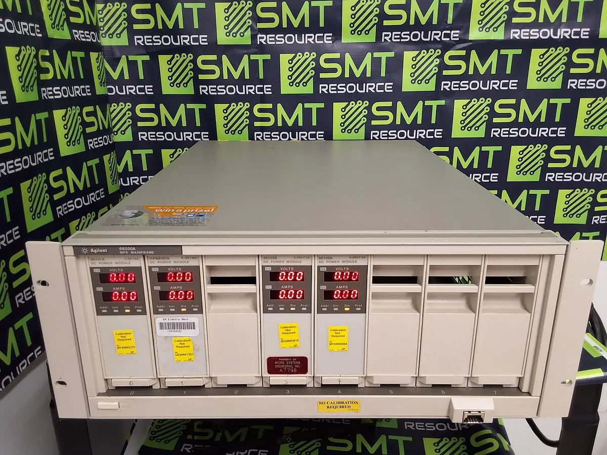 AGILENT 66000A MPS MAINFRAME WITH (2) 66101A AND (2) 66102A MODULES