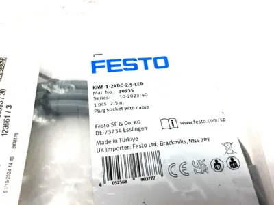 New | in-Stock Festo Valve Plug Socket w/ Cable 2.5m Length Cable & Wire Michigan US | Maverick Industrial Sales #1489501