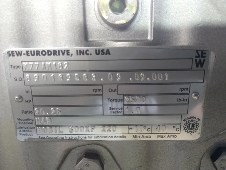 New | in-Stock SEW EURODRIVE K77AM182 Speed Reducers Arizona US | ASSET CONVERSION SPECIALISTS, INC. #319775