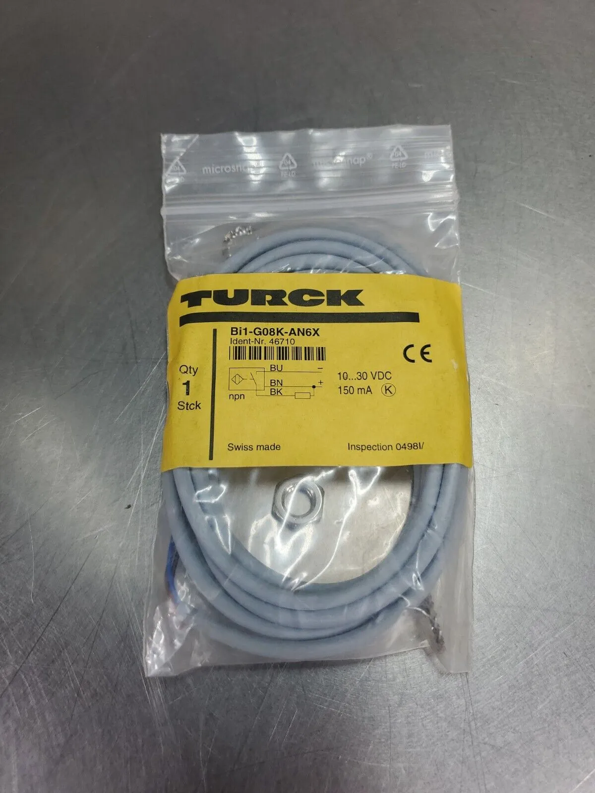 TURCK Bi1-G08K-AN6X PROXIMITY SENSOR (Ident-Nr. 46710) 5A-12/1