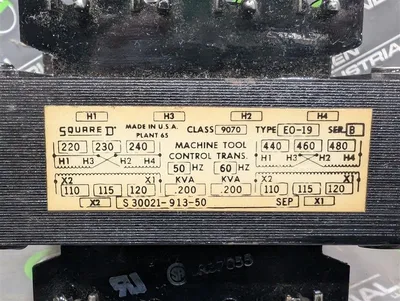 Square D 9070 E0-19 Control Circuit Transformer .200 kVA New NIB