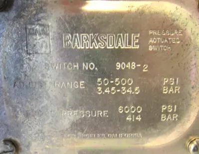NEW BARKSDALE 9048-2 PRESSURE SWITCH 90482
