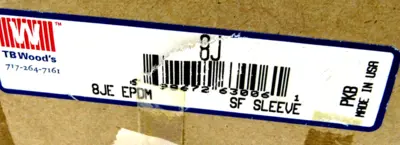 NEW TB WOODS 8JE-EPDM COUPLING SLEEVE 8J 8JEEPDM
