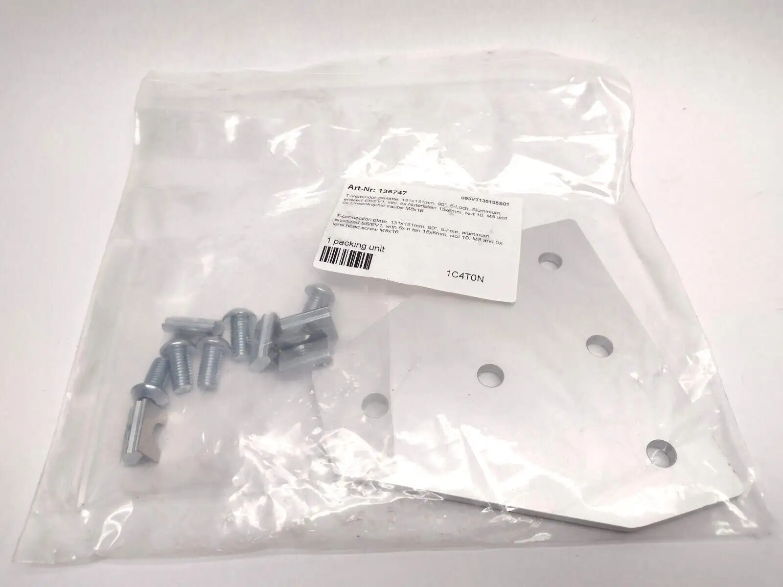 New | in-Stock FATH 45 Series 5 Hole Tee Flat Plate Parts Michigan US | Maverick Industrial Sales #1393552