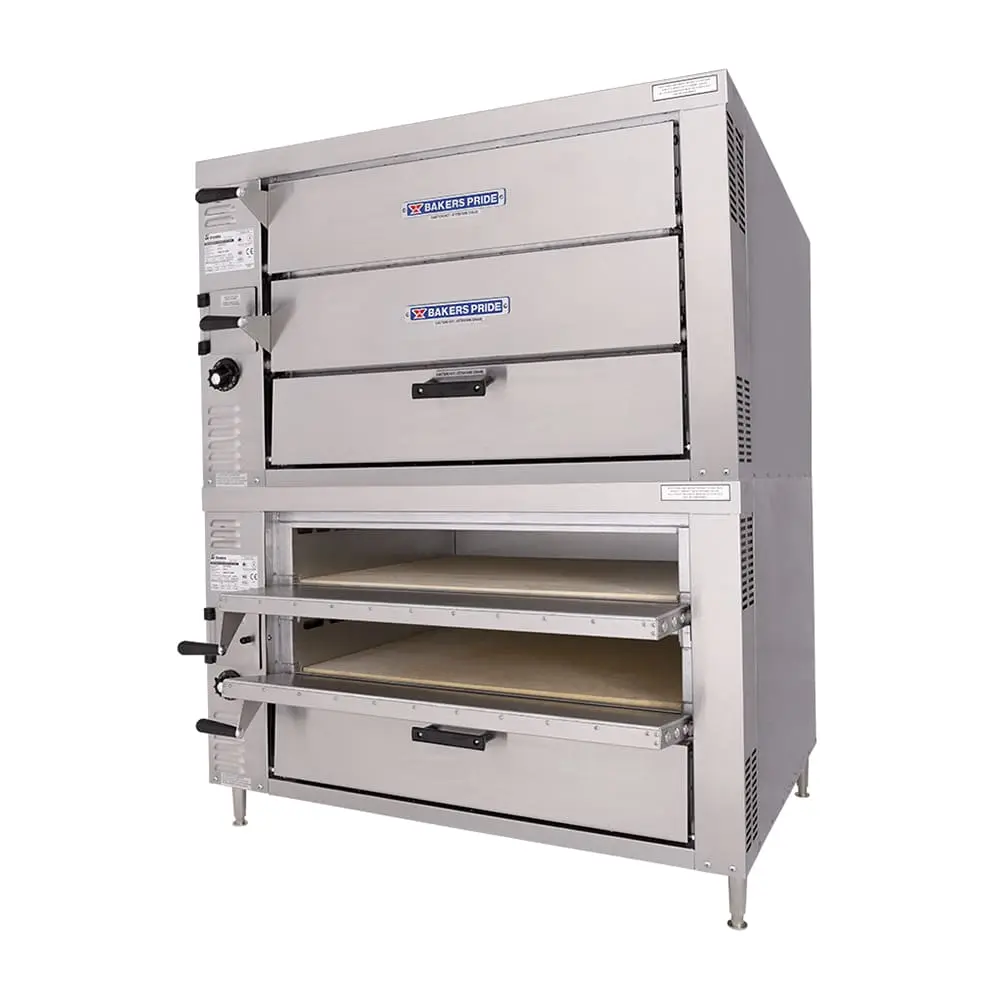 Bakers Pride GP-62 Hearthbake Countertop Quadruple Multi-Purpose Deck Oven - Liquid Propane