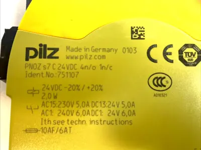 USED PILZ CONTACT EXPANSION RELAY 24VDC 4NO 1NC DIN RAIL 751107