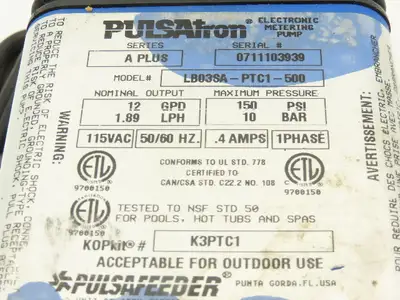 Used PULSAFEEDER _UNKNOWN_ Pumps Indiana US | Arrow Industrial #1249924