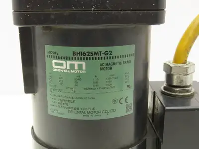 Oriental Motor BH6G2-3.6 AC Magnetic Brake Gear Motor 3.6:1 444rpm 200W 230v 3Ph
