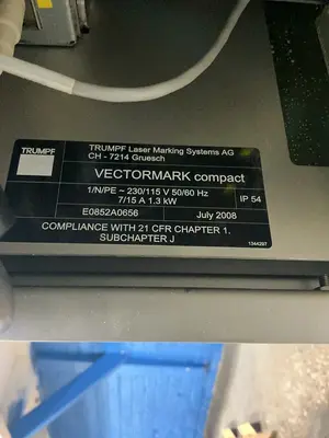 USED 2008 TRUMPF VECTORMARK COMPACT / VMC1