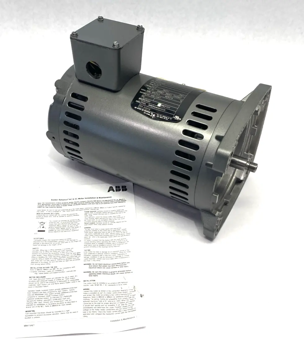 Used Baldor-Reliance, ABB Electric Motor 3-Phase 0.5HP 3450rpm 34N431S937G2 A.C. Motors Michigan US | Maverick Industrial Sales #1391891