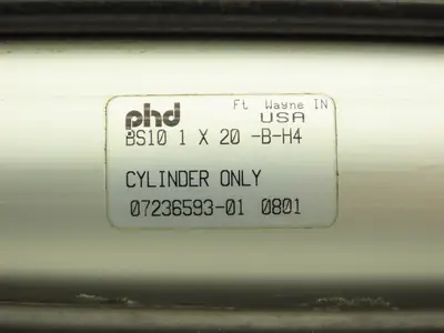 PHD BS10 1 X 20 -B-H4 Pneumatic Air Cylinder 1-3/8" Bore 9" Stroke Side Lug